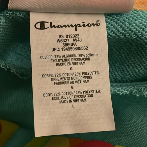 Champion Colorful Logo Sweatshirt Size Large NWT - Picture 4 of 4